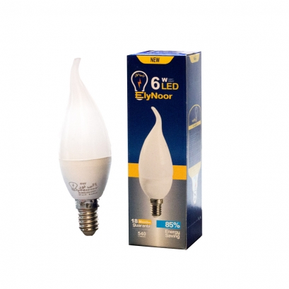 لامپ ال ای دی LED اشکی 6 وات اِلی نور | مهتابی  لامپ ال ای دی LED اشکی 6 وات اِلی نور | مهتابی